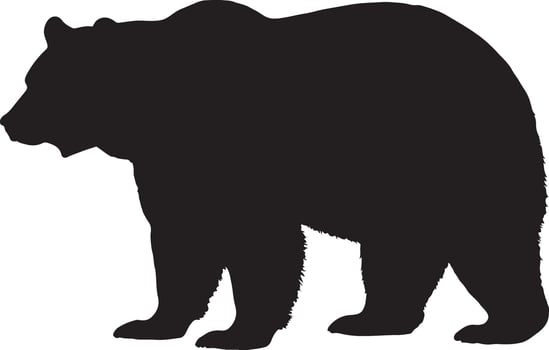 Black Bear Silhouette Predator Animal vector