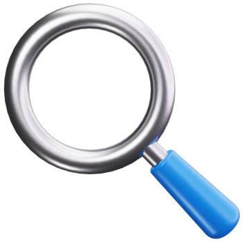 3D Icon Magnifying Glass Search Tool png