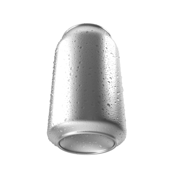 Cold Aluminum Beverage Can with Water Droplets png