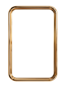 Elegant Gold Frame with Smooth Edges and Minimalist Design png