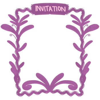 Vintage ornamental invitation frame hand drawn decorative border png