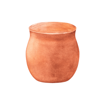 Terracotta clay pot isolated. Earthware dishware object. Pottery clipart. Tea ceremony ceramic object. Hand-drawn watercolor illustration. For postcards, invitation, package, menu design png