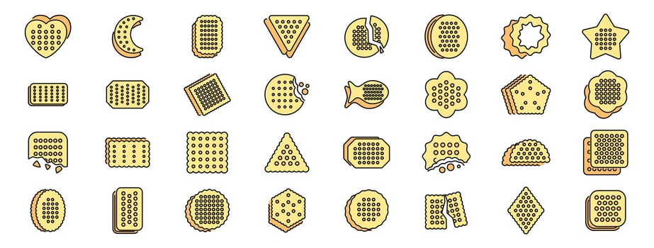 Variety of decorative cookie shapes and designs vector
