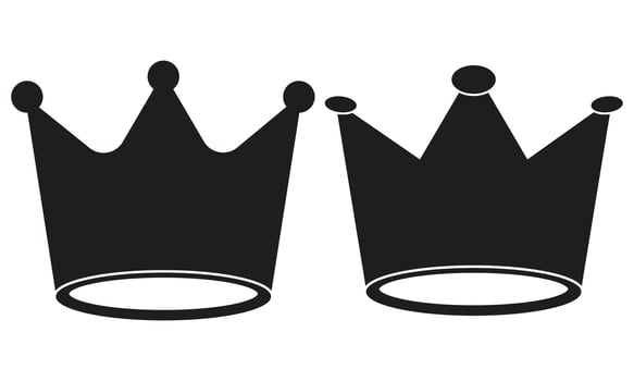 Crown icon set Crown sign vector