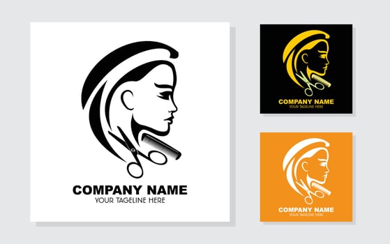 set of women beauty salon logo icons. vector