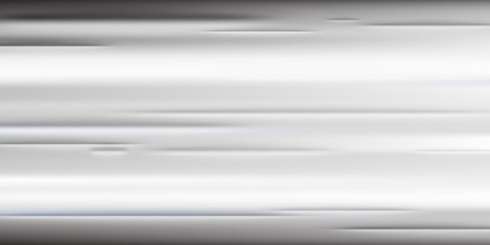 Silver foil background. Shiny metal gradient. Chrome mirror grey and white aluminum surface. Stainless texture with glass effect. Platinum gradation with realistic reflection vector