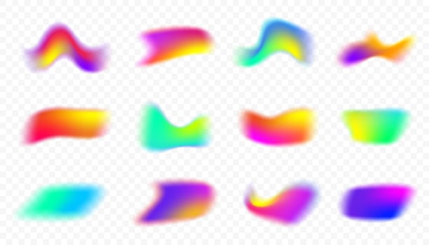 Colorful abstract gradient shapes vector