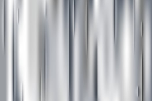 Silver foil shiny background with metal gradient. Chrome mirror grey and white aluminum surface. Stainless texture with realistic glass effect. Platinum reflection gradation. vector