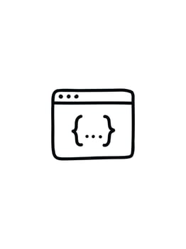 web development, browser code vector