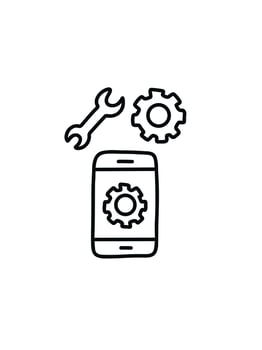smartphone setup, mobile app vector