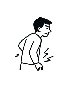 spine problems, back pain vector