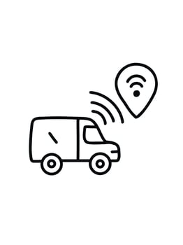 delivery van, shipping service vector