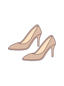 beige heels illustration vector