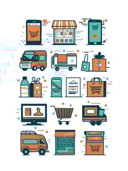 business and service icons vector