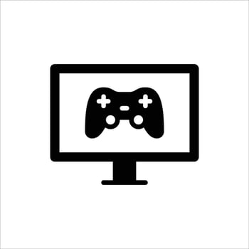Gaming glyph icon. gaming black Solid line illustration vector