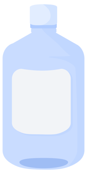 Blank label Flat square glass bottle png