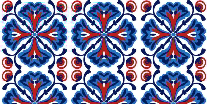 Seamless pattern of vertical texture ornament in red - blue tones vector