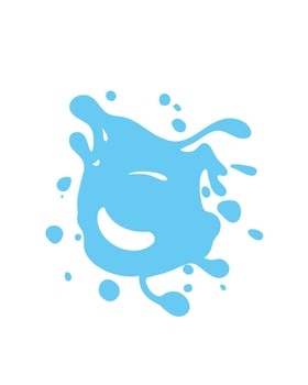 blue blot or splash vector
