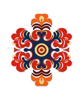 Red seamless azulejo tile. vector