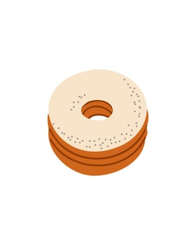 donut on white background vector