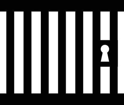 Jail icon logo template vector