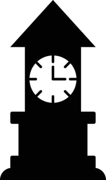 Clock Tower icon. style sign in modern design for mobile concept and web design. Decorative clock tower. Symbol, clock tower with a clock on top vector