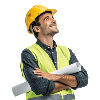 Realistic Construction Worker Isolated background png