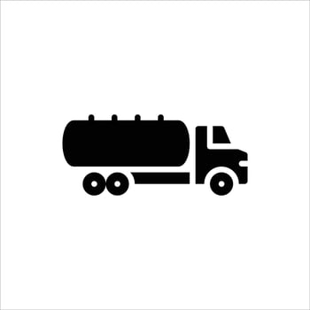Tanker truck solid icon. tanker truck black illustration vector
