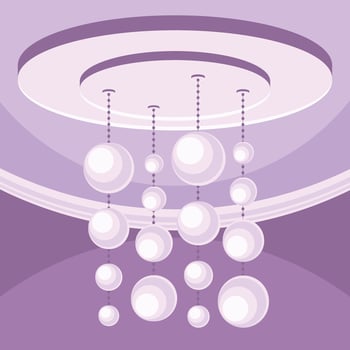 chandelier interior round perspective purple vector