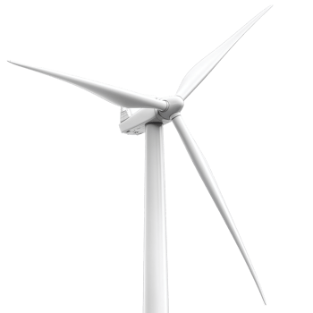 Wind Turbine Generating Clean Energy, Isolated on a Transparent Image png