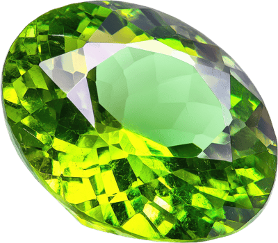 Radiant Green Gemstone Oval Cut png