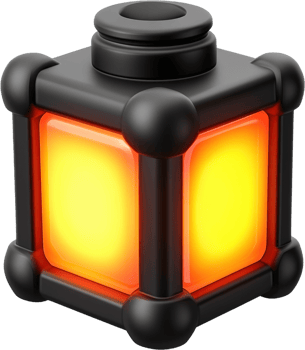 3D Illuminated Cubic Lantern Design png