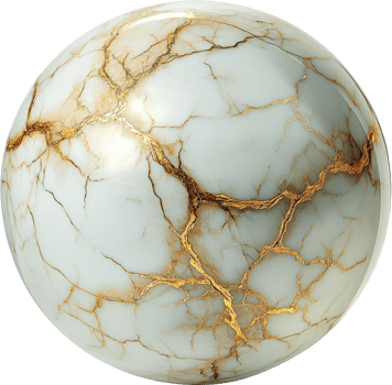 Abstract Marble Sphere Design png