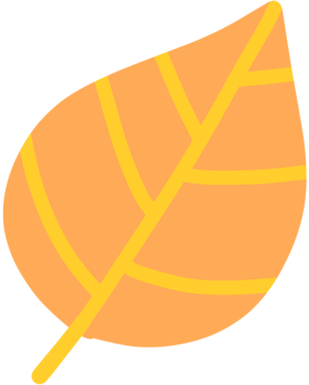 orange leaf isolated png