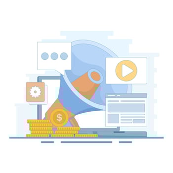 Marketing. marketing strategy, business, news, promotion, promo, course, support. content marketing, marketing strategy. digital marketing tools. flat illustration. vector
