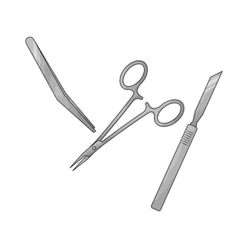 surgical tools illustration vector