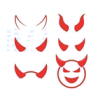red devil horn icon logo design concept idea vector