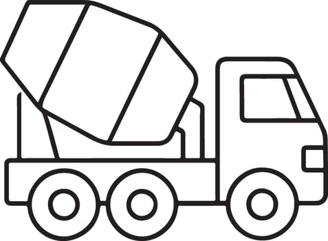 Cement mixer truck icon isolated on white background vector