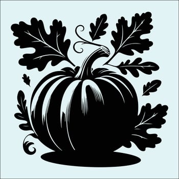 Minimal Acorn Squash Silhouette for Nutrition and Garden Art vector