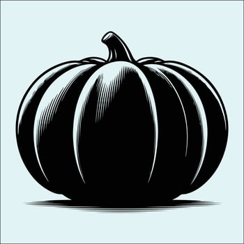Healthy Acorn Squash Vegetable Silhouette for Harvest Festival Design vector