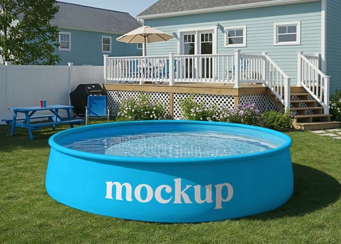 Inflatable Pool Mockup psd