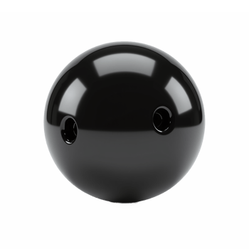 Glossy Black Sphere with Reflection Shoots on Transparent Background Clip Path png