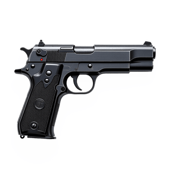 Semi-Automatic Pistol Gun with No Background Clipping Path png