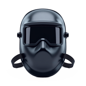 Full Face Motorcycle Helmet with Tinted Visor and Adjustable Straps on Transparent Background png