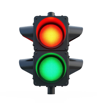 Traffic Light Signal with Red and Green Lights on Transparent Clipping Path png