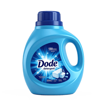 Blue Dode Detergent Bottle with Clipping Path for Laundry Cleaning png