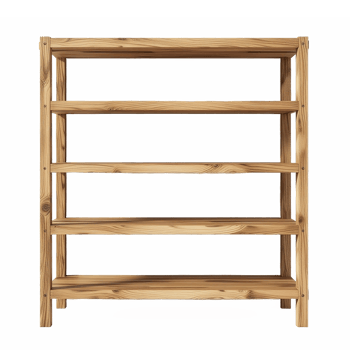 Wooden Multi-Tiered Plant Shelf with a Transparent Background for Indoor and Outdoor Use png