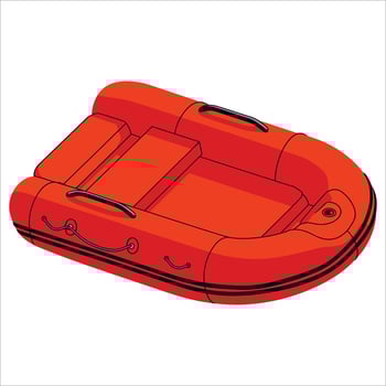 Rescue rubber boat icon. illustration for web design, isolated on white, perfect for safety and marine themes. vector
