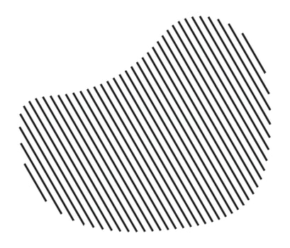 Decorative diagonal stripes on abstract form vector