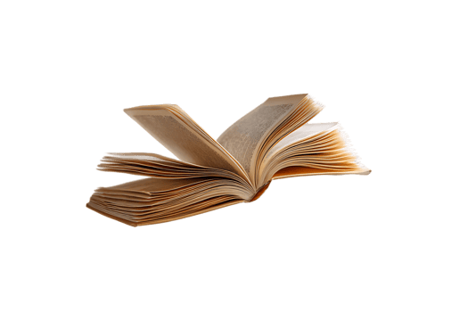 Flying Open Book On Black Background Isolated Transparent Backround For Presentations png